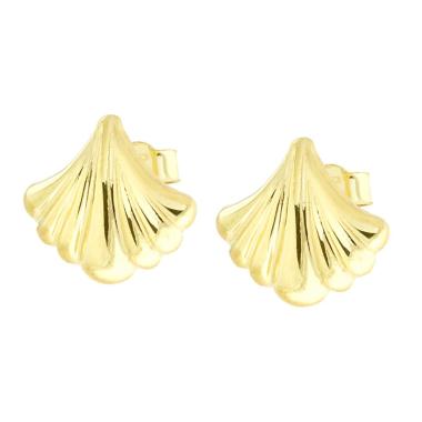 Orecchini Conchiglia in ARGENTO 925 Galvanica Oro