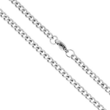 Catena Grumetta Diamantata sezione mm 3,7 cm 55 in ACCIAIO