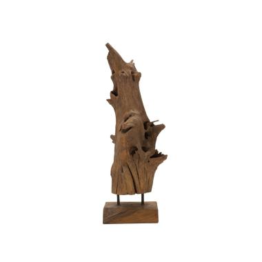 Scultura akar in teak riciclato cm 23x27x64 (pezzi unici - non rip. in serie)