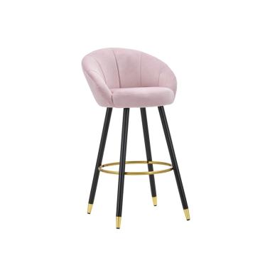 Sgabello bar prague rosa cm 55x56x104 (altezza seduta 80cm)