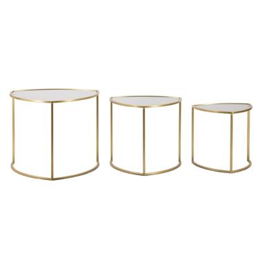 Tavolinetti da caffe' triangle set 3 pz cm Ø 60x50-50x45-40x40