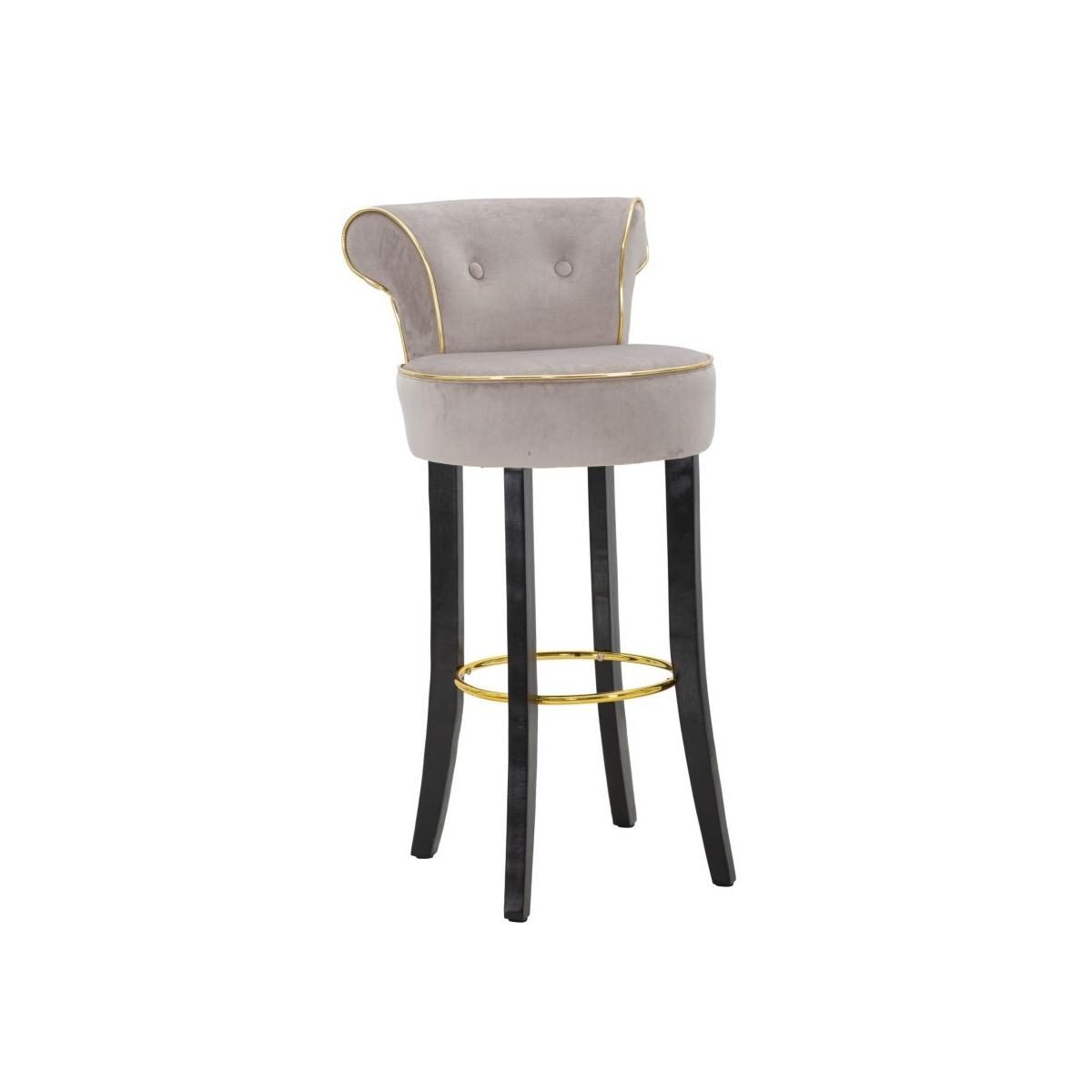 Sgabello bar luxy grigio cm 46x48x96 (altezza seduta 75cm)