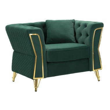 Poltrona emy verde c/cuscino cm 104x83x76