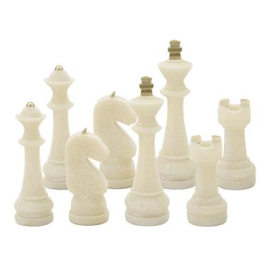 Scacchi quarzy set 8 pz assortiti cm Ø 4,4x9,2-4,3x13,3-5x16-4,5x10,3