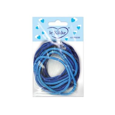 Elastici su card 12 bustine da 12pz toni blu