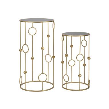 Tavolinetto cage coppia cm Ø 50x100-40x80