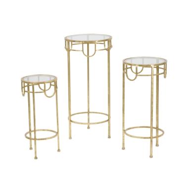 P/telefono gold set 3 pz cm Ø 33x70-28x60-23x50 <br>