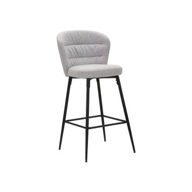 Sgabello bar losanna grigio set 2 pz cm 52x59x108