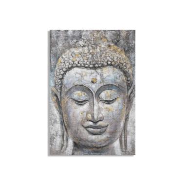 Dipinto su tela face buddha light -a- cm 80x3x120