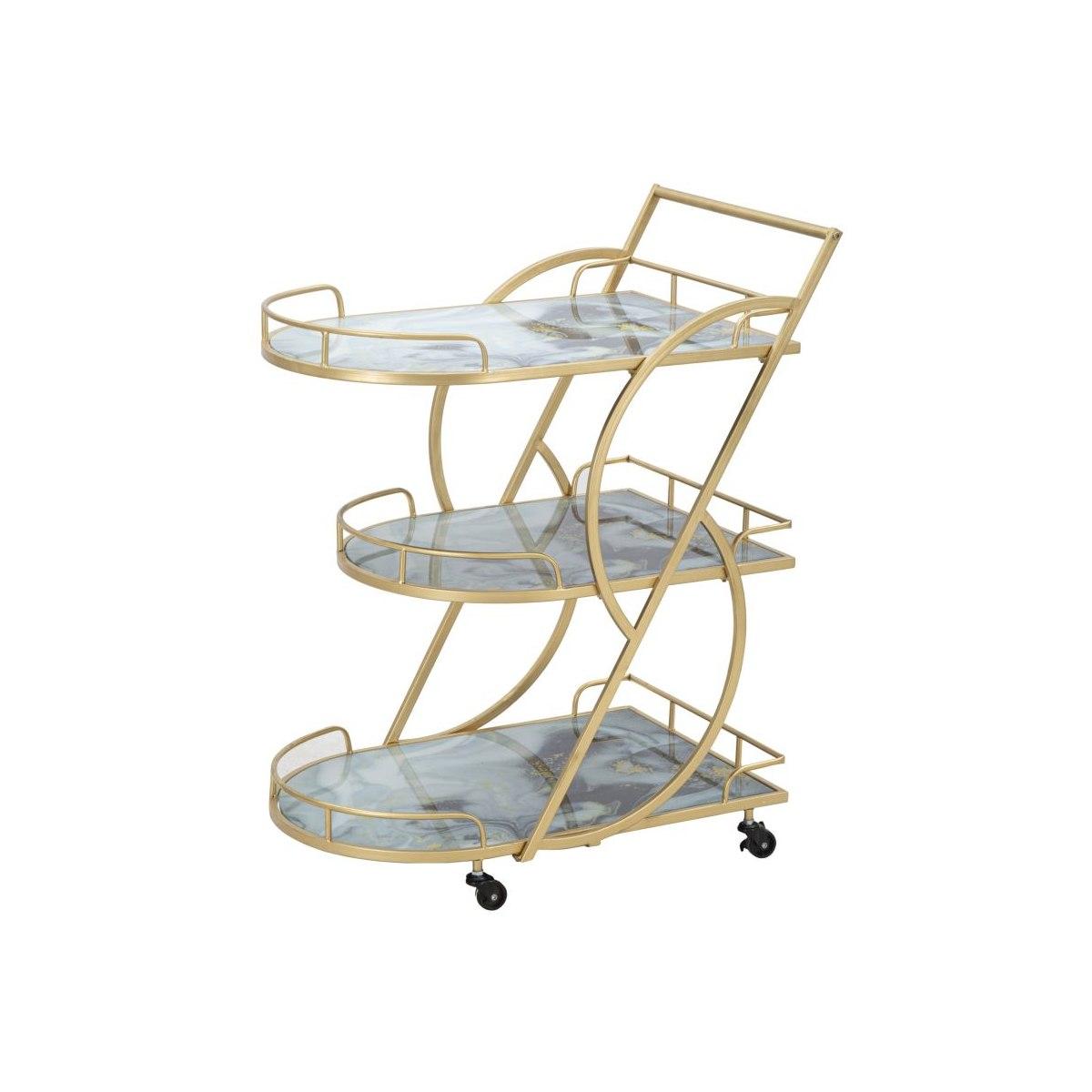 Carrello marble glass mix cm 71x45,5x84,5