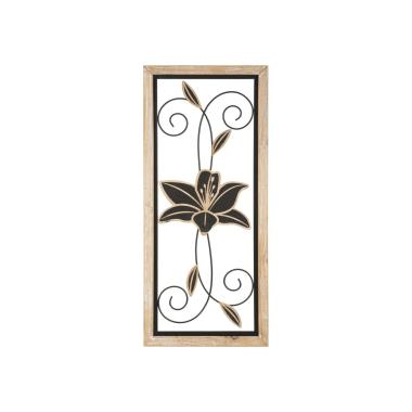 Pannello in ferro e legno koman -b- cm 26x2,5x60<br>