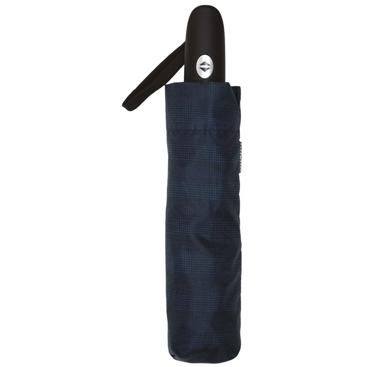 Ombrello mini uomo open-close in policarbonato con fusto nero antivento Blue Drop