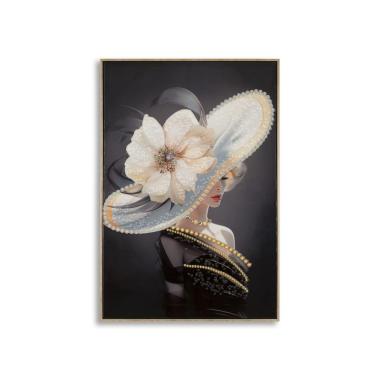 Dipinto su tela laccato wien hat -a- c/cornice cm 62x4x92