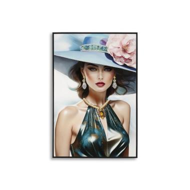 Dipinto su tela laccato pam c/cornice -a- cm 62x4x92