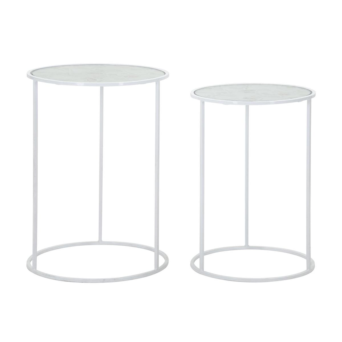 Tavolinetti white harts coppia cm Ø 43x60-38x55