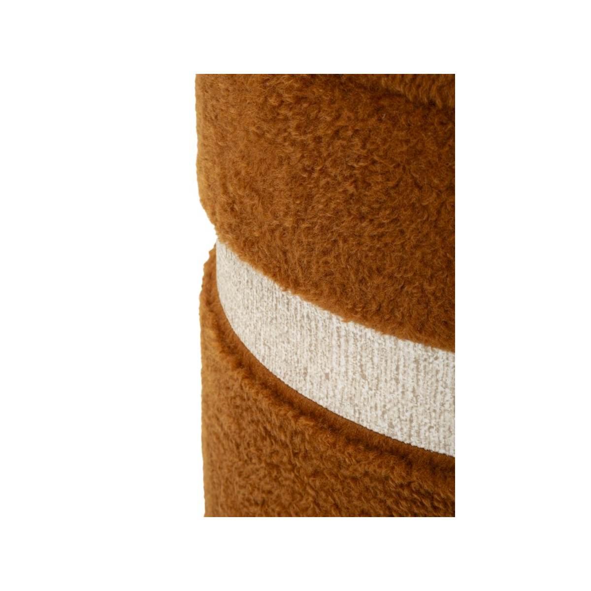 Puff c/contenitore saint-moritz marrone set 2 pz cm Ø 40x47-32x38