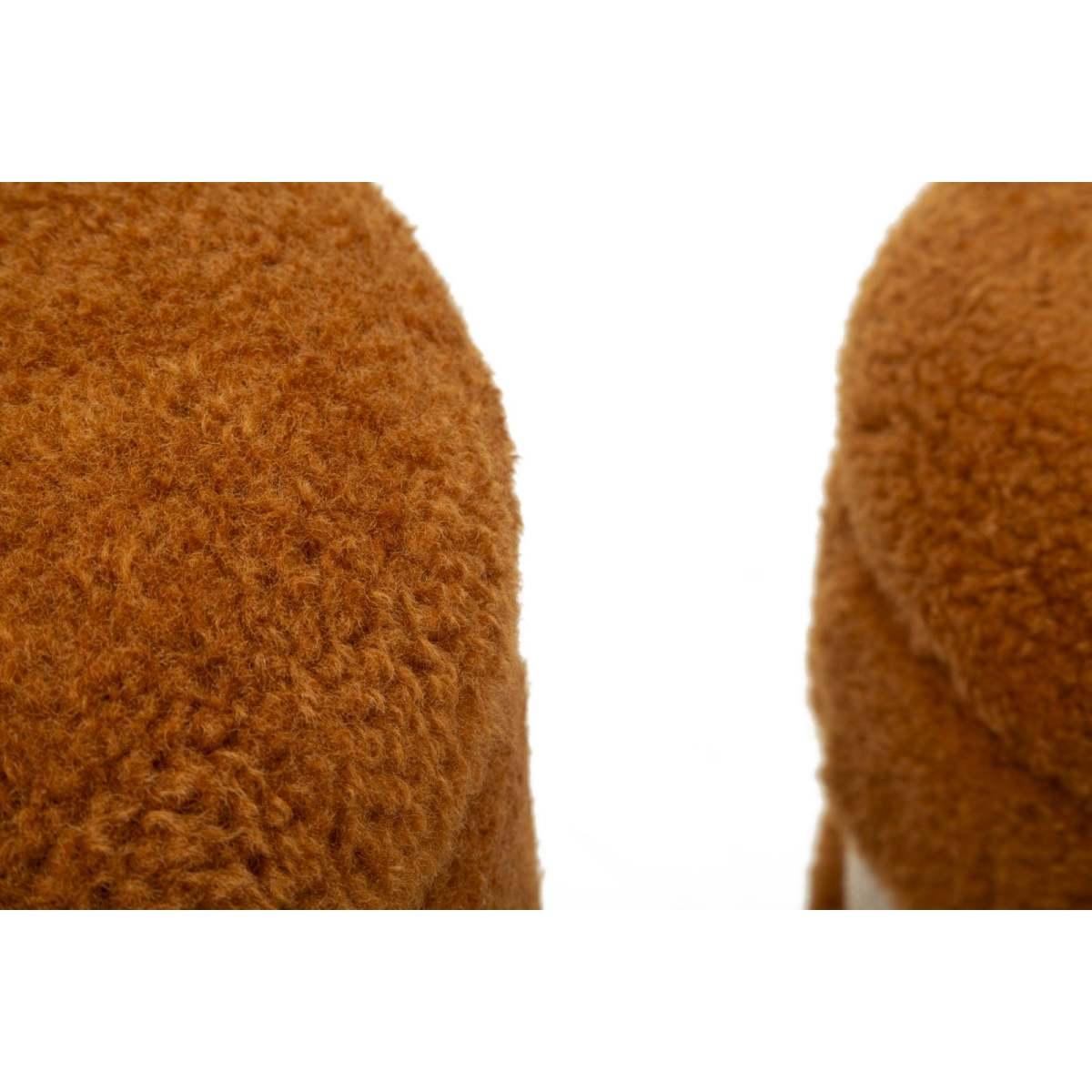 Puff c/contenitore saint-moritz marrone set 2 pz cm Ø 40x47-32x38