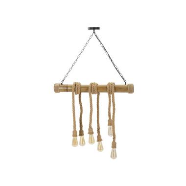 Lampadario bamboo/rope cm 80x15x120