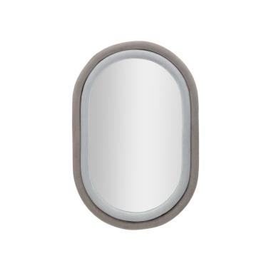 Specchio da muro antony velluto grigio/mix cm 60x4x90 (misura spec. cm44,5x74,5)