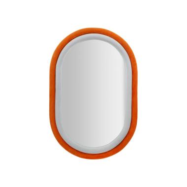 Specchio da muro antony velluto arancio/mix cm 60x4x90 (misura spec.cm44,5x74,5)