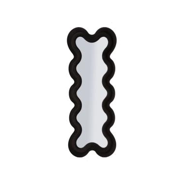 Specchio da muro monica nero cm 58x4x160  (misura specchio cm 39x124)