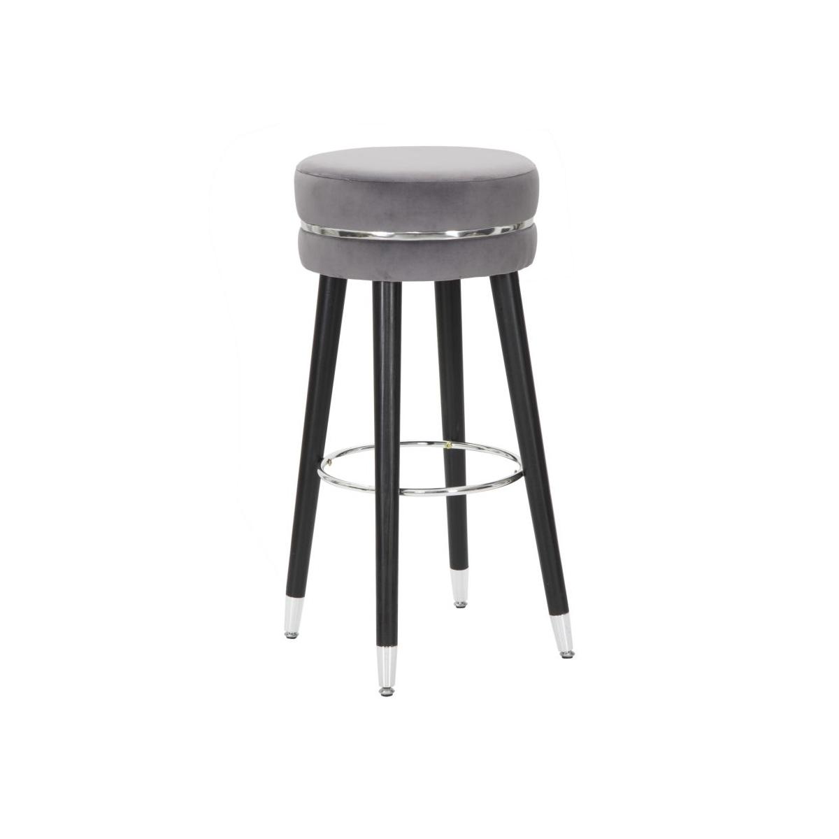 Sgabello bar paris grigio/silver cm Ø 35x74