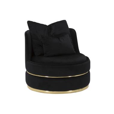 Poltrona paris space nero/gold cm Ø 84x72