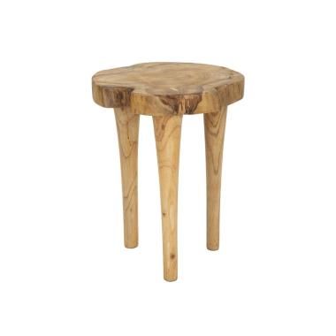Sgabello kursi in teak riciclato cm Ø 35x45 (pezzi unici - non rip. in serie)
