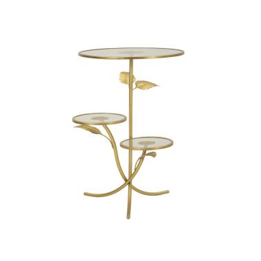Tavolinetto 3 ripiani leaf cm Ø 54x47x69,5