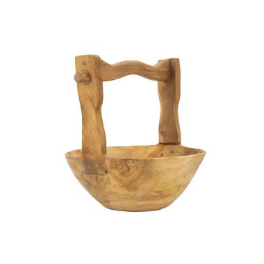 S/tasche timbo in teak riciclato cm 32x25x27 (pezzi unici - non rip. in serie)