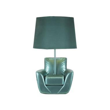 Lampada da comodino midcentury turchese cm Ø 26x43
