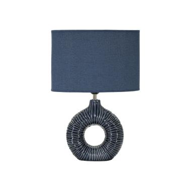 Lampada da tavolo seta blu cm 28,5x15x43