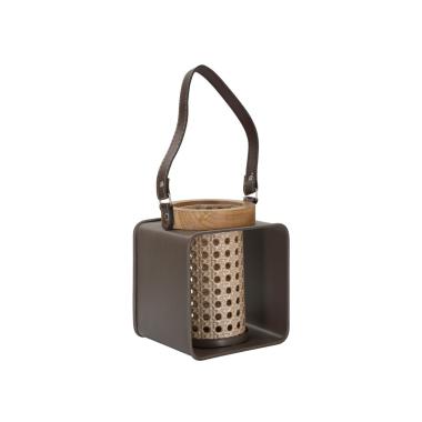 Lanterna iron-rattan cm 16x13x20 min 2