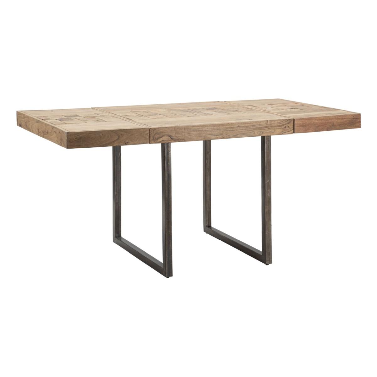 Tavolo da pranzo mumbai quad. all. cm 80x80x77-lung. t. 160 ( acacia nilotica)