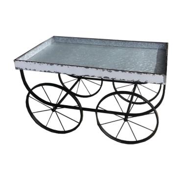 Tavolino con struttura in ferro 92x51xh55 cm