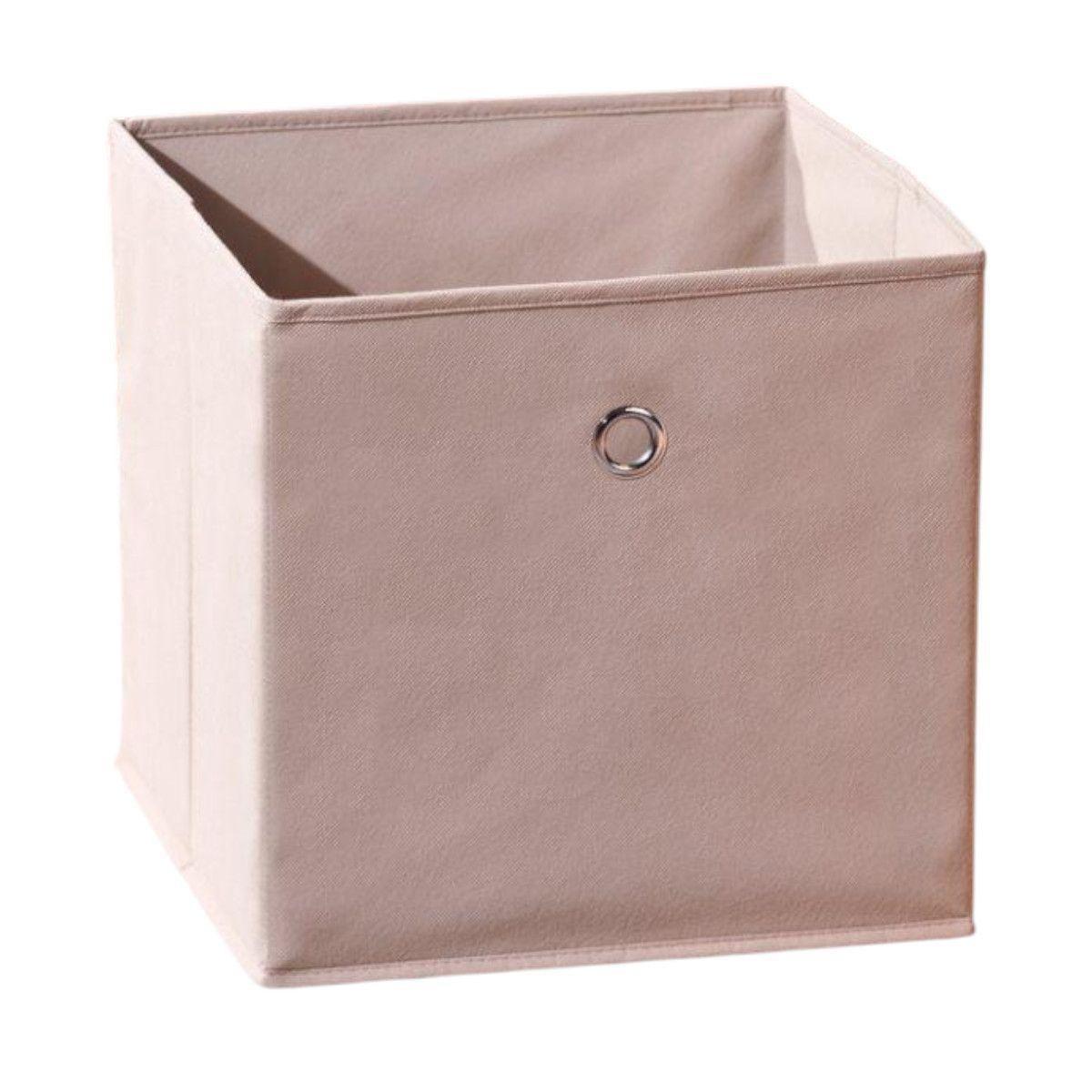 Cestino cubo beige cm 32x32x31 min 2