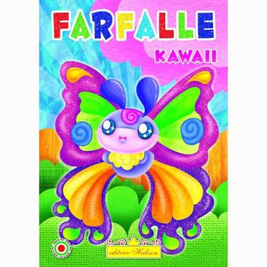 Libro da colorare farfalle kawaii serie natura