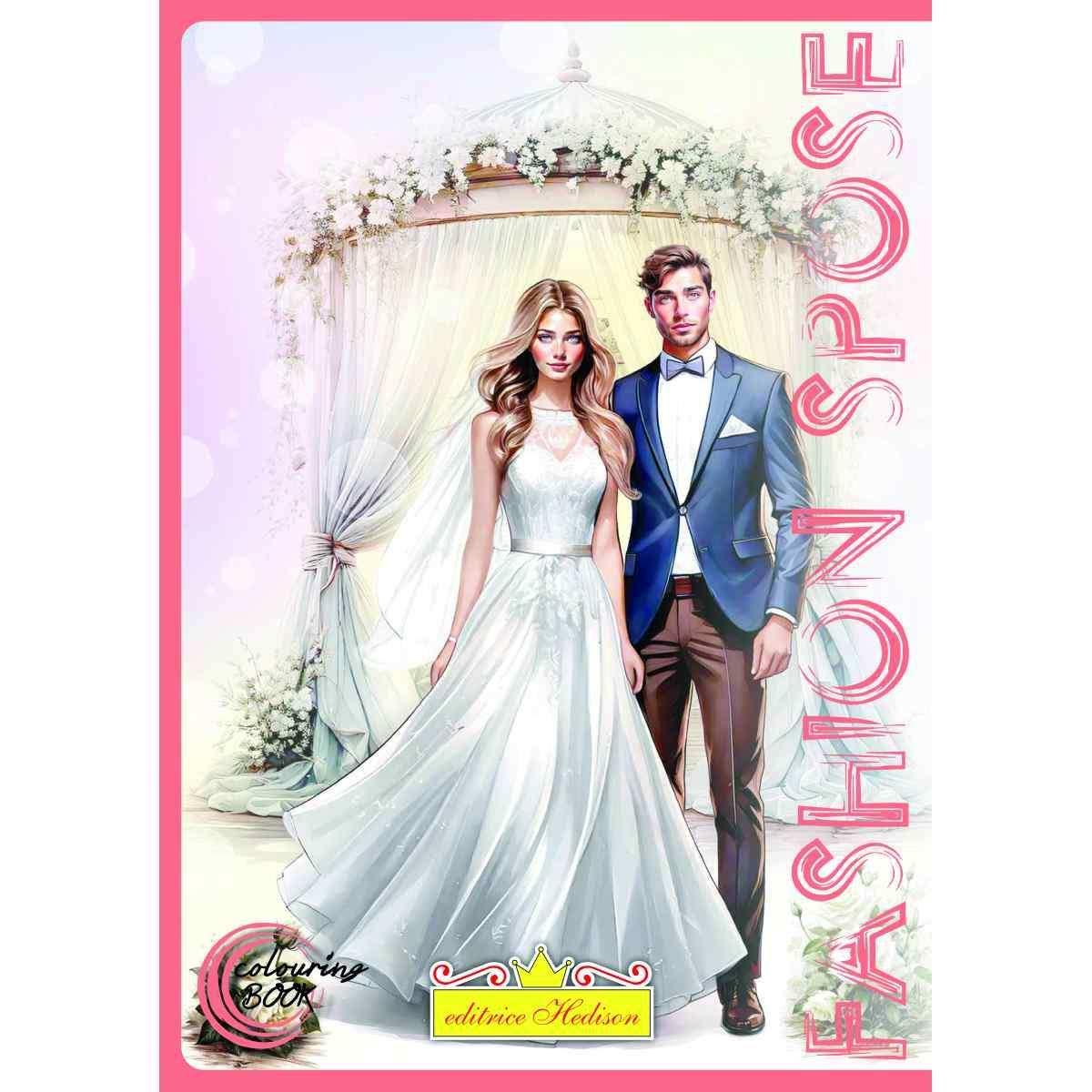 Libro da colorare fashion spose