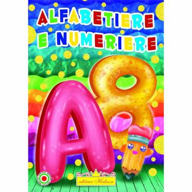 Libro da colorare alfabetiere e numeriere