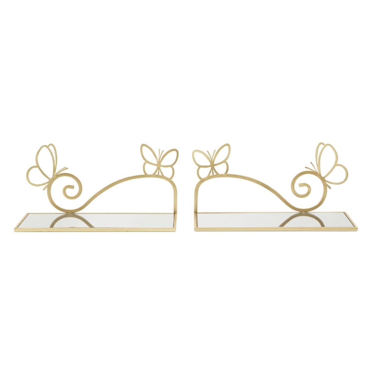 Comodino mensola butterfly coppia cm 41,5x18x21
