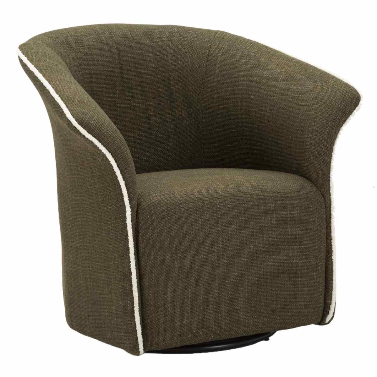 Poltrona girevole siena verde cm 83,5x66x80 (seduta altezza cm 42)
