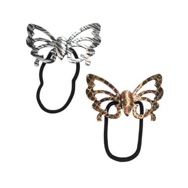 Elastico per capelli con farfalla glitter