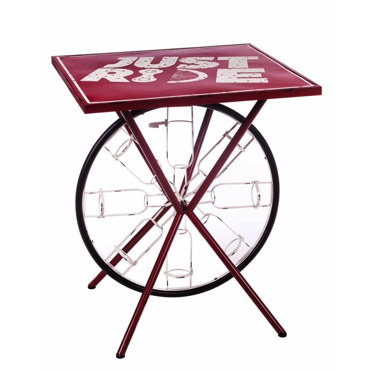 Tavolo quadrato con 8 porta bottiglie 80x80x93,5 cm