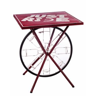 Tavolo quadrato con 8 porta bottiglie 80x80x93,5 cm