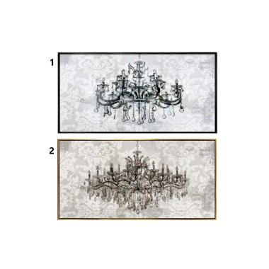 Oleografia su tela con cornice 120x60 cm