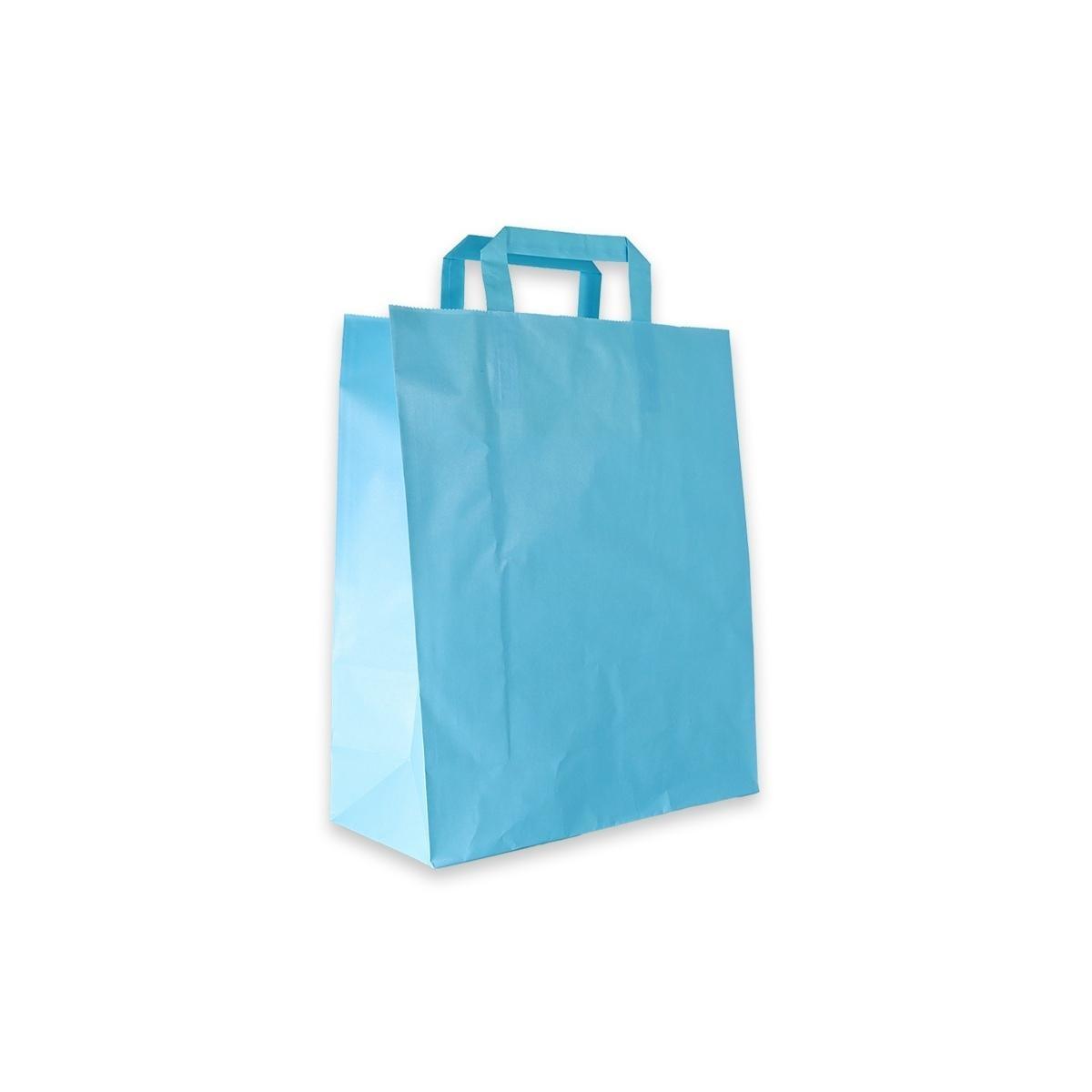 Shopper in carta h49 x p 15 x l 45  colore turchese in offerta