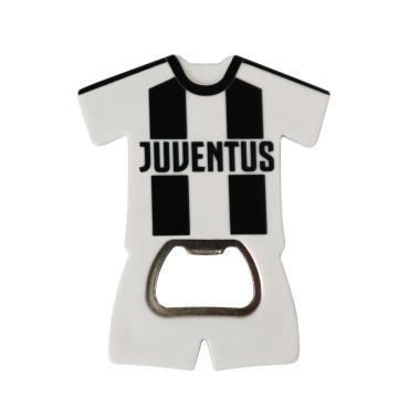 Apribottiglie magnetico in plastica e matallo con maglia ufficiale Juventus