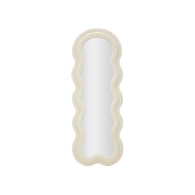 Specchio da muro teddy crema cm 60x4x160 (misura specchio cm 39x137)