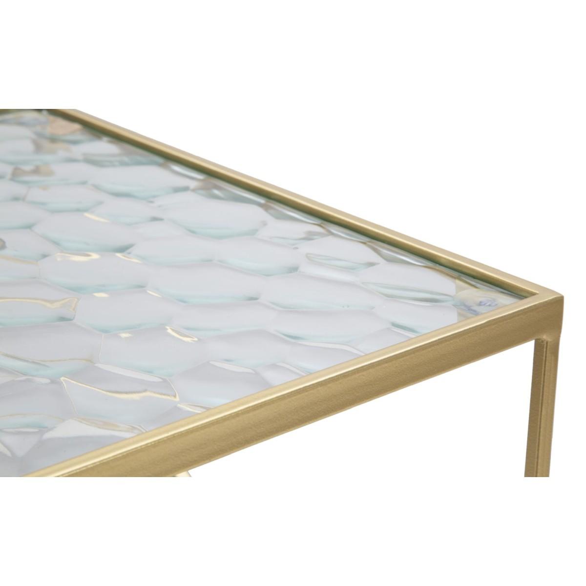 Tavolinetti glassy coppia cm 31,5x31,5x68-28x28x64