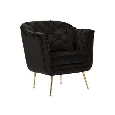 Poltrona budapest nera c/cuscino cm 88x83x91